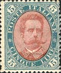 Italy Stamp Scott nr 57 - Francobolli Sassone nº 49 - Click Image to Close