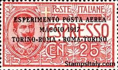 Italy Stamp Scott nr C1 - Francobolli Sassone nº A1 - Click Image to Close