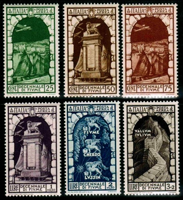 Italy Stamp Scott nr C56/C61 - Francobolli Sassone nº A60/A65