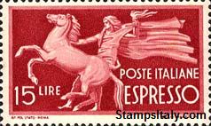 Italy Stamp Scott nr E21 - Francobolli Sassone nº E27 - Click Image to Close