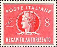 Italy Stamp Scott nr EY7 - Francobolli Sassone nº RA9 - Click Image to Close