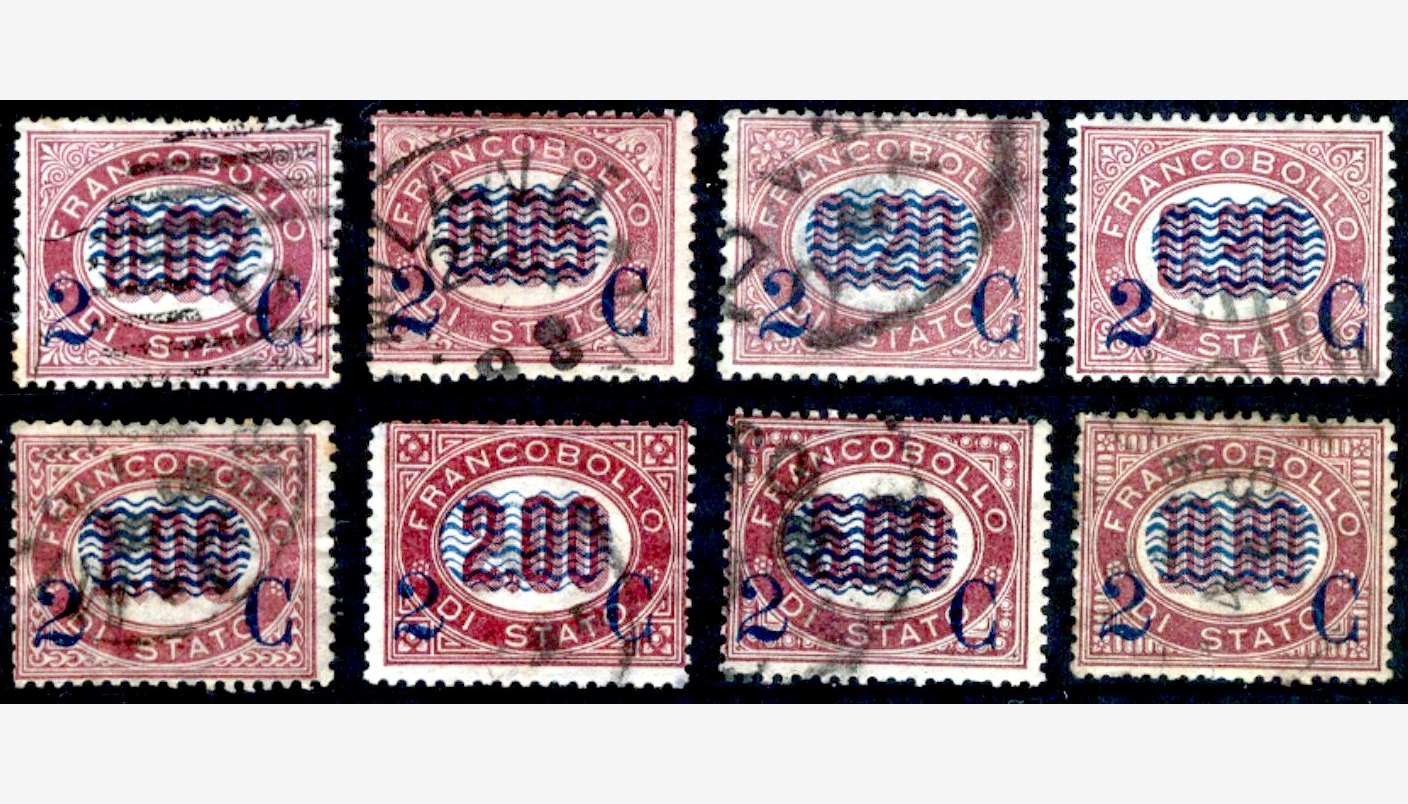 Italy Stamp Scott nr 37/44 - Francobolli Sassone nº 29/36
