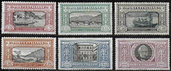 Italy Stamp Scott nr 165/170 - Francobolli Sassone nº 151/156