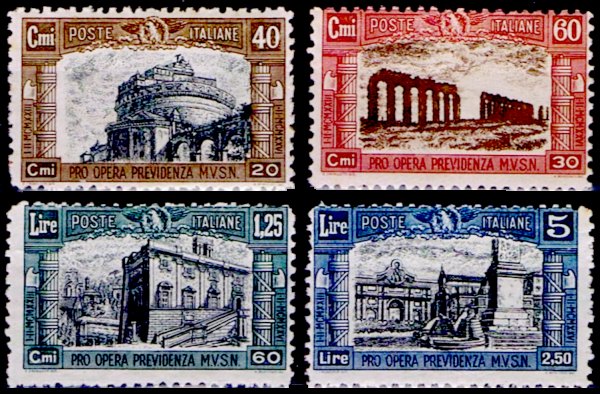 Italy Stamp Scott nr B26/29 - Francobolli Sassone nº 206/209