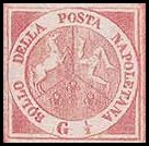 Naples Stamp Scott nr 1 - Francobollo Napoli Sassone nº 1