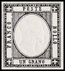 Naples Stamp Scott nr 21 - Francobollo Napoli Sassone nº 19