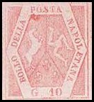 Naples Stamp Scott nr 5 - Francobollo Napoli Sassone nº 10 - Click Image to Close