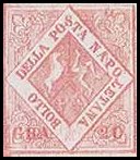 Naples Stamp Scott nr 6 - Francobollo Napoli Sassone nº 12 - Click Image to Close