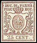 Parma Stamp Scott nr 10 - Francobollo Parma Sassone nº 10