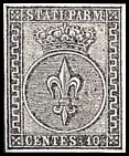 Parma Stamp Scott nr 2 - Francobollo Parma Sassone nº 2