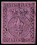 Parma Stamp Scott nr 4 - Francobollo Parma Sassone nº 4