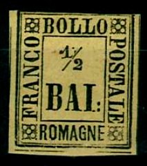 Romagna Stamp Scott nr 1 - Francobollo Romange Sassone nº 1 - Click Image to Close