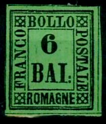 Romagna Stamp Scott nr 7 - Francobollo Romange Sassone nº 7