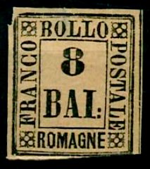 Romagna Stamp Scott nr 8 - Francobollo Romange Sassone nº 8