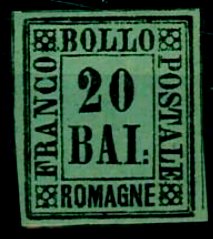 Romagna Stamp Scott nr 9 - Francobollo Romange Sassone nº 9