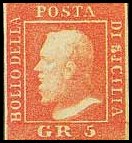 Sicily Stamp Scott nr 14 - Francobollo Sicilia Sassone nº 11 - Click Image to Close