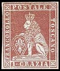 Tuscany Stamp Scott nr 4 - Francobollo Toscana Sassone nº 4