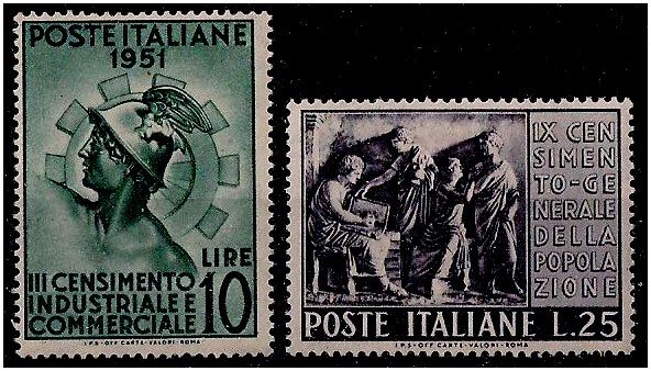 Italy Stamp Scott nr 590/591 - Francobolli Sassone nº 675/676