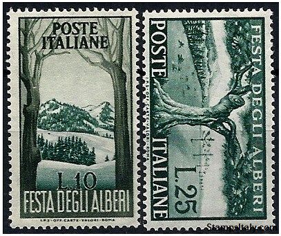 Italy Stamp Scott nr 592/593 - Francobolli Sassone nº 680/681