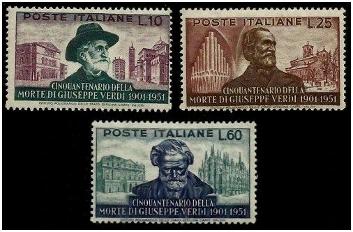 Italy Stamp Scott nr 594/596 - Francobolli Sassone nº 677/679
