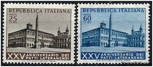 Italy Stamp Scott nr 647/648 - Francobolli Sassone nº 733/734