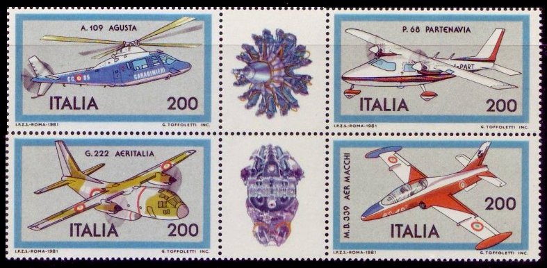 Italy Stamp Scott nr 1462a - Francobolli Sassone nº 1555/8