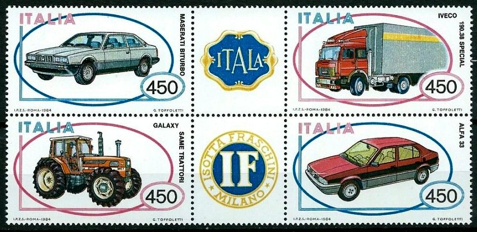 Italy Stamp Scott nr 1583a - Francobolli Sassone nº 1666/9