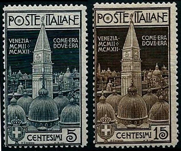 Italy Stamp Scott nr 124/125 - Francobolli Sassone nº 97/98