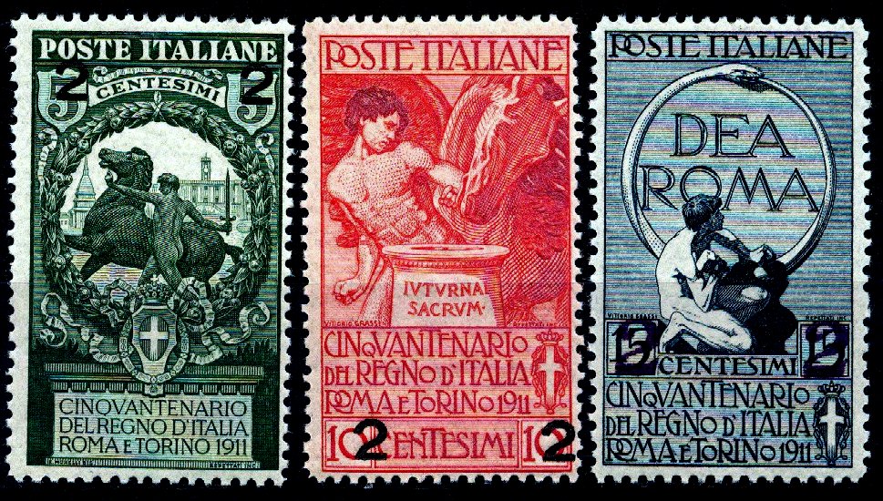 Italy Stamp Scott nr 126/128 - Francobolli Sassone nº 99/101
