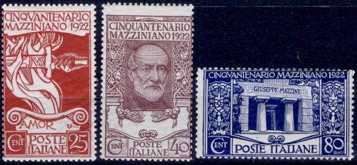 Italy Stamp Scott nr 140/142 - Francobolli Sassone nº 128/130 - Click Image to Close