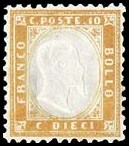 Italy Stamp Scott nr 17 - Francobolli Sassone nº 1 - Click Image to Close