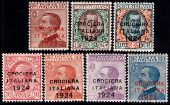 Italy Stamp Scott nr 174A/G - Francobolli Sassone nº 162/168 - Click Image to Close