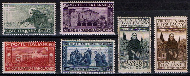 Italy Stamp Scott nr 178/183 - Francobolli Sassone nº 192/197 - Click Image to Close