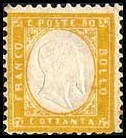 Italy Stamp Scott nr 21 - Francobolli Sassone nº 4 - Click Image to Close