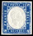 Italy Stamp Scott nr 22 - Francobolli Sassone nº 11 - Click Image to Close