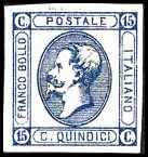 Italy Stamp Scott nr 23 - Francobolli Sassone nº 13 - Click Image to Close