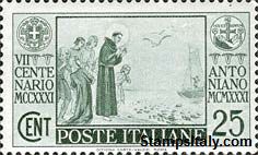 Italy Stamp Scott nr 259 - Francobolli Sassone nº 293 - Click Image to Close