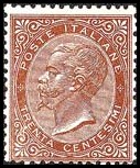 Italy Stamp Scott nr 30 - Francobolli Sassone nº 19 - Click Image to Close