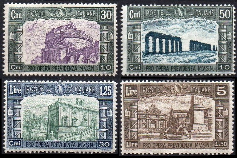 Italy Stamp Scott nr B35/B38 - Francobolli Sassone nº 272/275