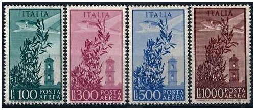 Italy Stamp Scott nr C123/126 - Francobolli Sassone nº A142/145