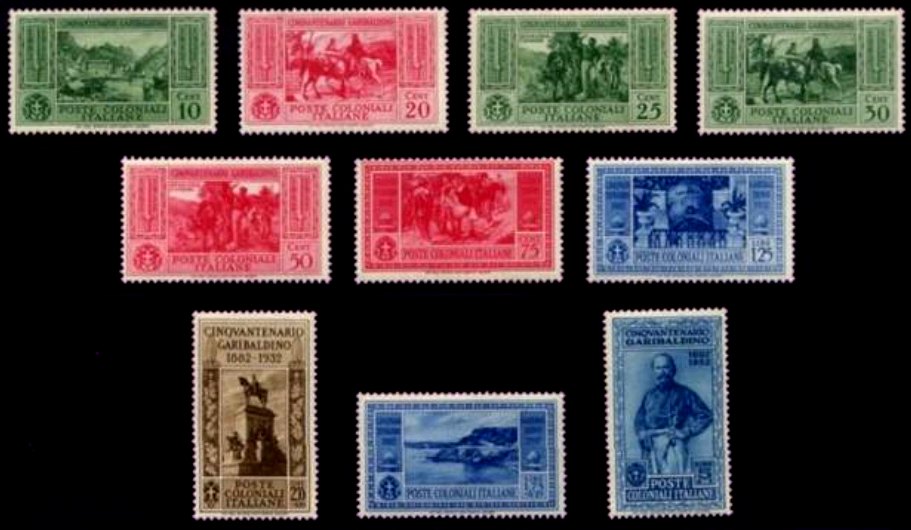 Colonies Scott nr 13/22 - Francobolli Colonie Sassone nº 1/10 - Click Image to Close