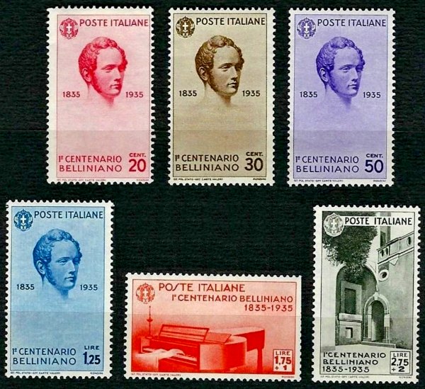 Italy Stamp Scott nr 349/354 - Francobolli Sassone nº 388/393 - Click Image to Close