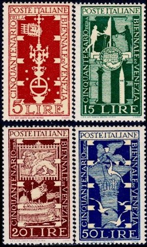 Italy Stamp Scott nr 510/513 - Francobolli Sassone nº 594/597 - Click Image to Close