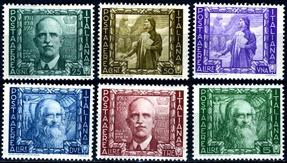 Italy Stamp Scott nr C100/105 - Francobolli Sassone nº A111/116 - Click Image to Close