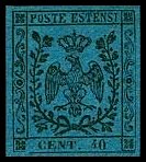 Modena Stamp Scott nr 5 - Francobollo Modena Sassone nº 10