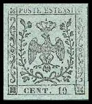 Modena Stamp Scott nr PR4 - Francobollo Modena Sassone nº SG4