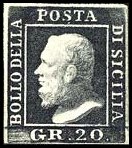 Sicily Stamp Scott nr 17 - Francobollo Sicilia Sassone nº 13 - Click Image to Close