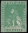 Tuscany Stamp Scott nr 14 - Francobollo Toscana Sassone nº 14 - Click Image to Close