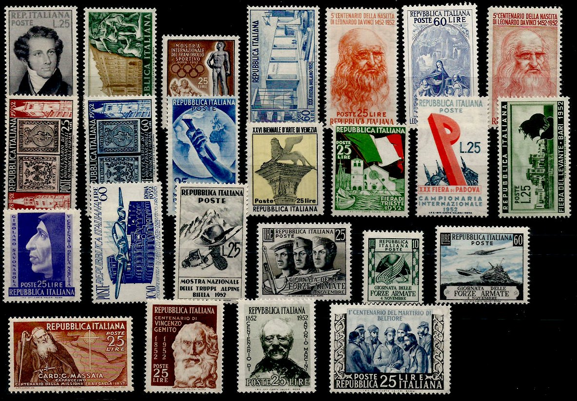 Italy Full Year 1952 - Italia Annata Completa 1952 - Click Image to Close