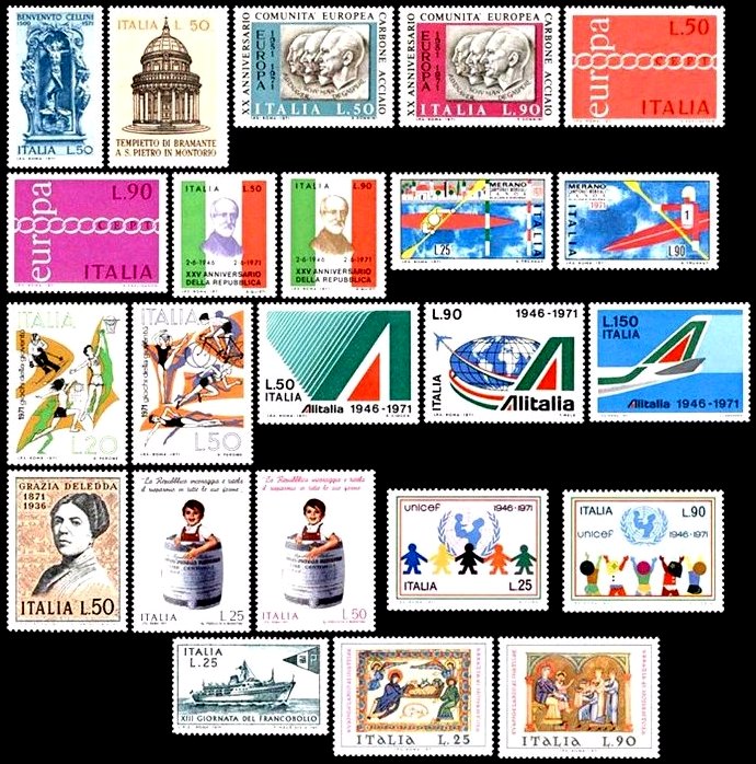 Italy Full Year 1971 - Italia Annata Completa 1971 - Click Image to Close